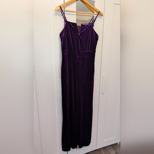 Elegant Purple Velvet Dress